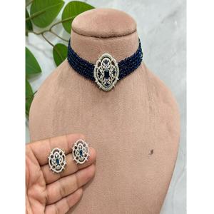Conjunto de Gargantilla y Aretes de Moda con Circonita Blanca Pulida de Primera Calidad, con Aspecto de Perla, para Regalo de Boda, para Mujer - Product Image 1
