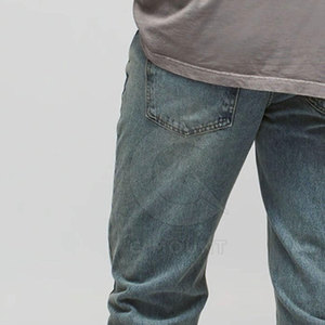 Pantalones Vaqueros con Lavado Ácido, Cintura Alta, Pierna Recta, Estilo Casual Urbano, Venta al por Mayor, Pantalones Vaqueros Retro con Lavado Ácido - Product Image 5