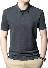 Camisas Formales Personalizadas para Hombre, 100% Algodón, Manga Corta, Tela de Felpa, Transpirables, Corte Ajustado, para Golf - Product Image 4