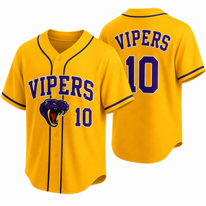 Personalized <b>Button</b> Front Baseball Jersey Adult Vintage Inspired Durable Knit Club Insignia League Game Graphics Bespoke Wicking - Product Image 6