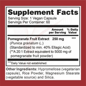 Meelefu kapsul ekstrak delima Premium, suplemen makanan untuk Program penuaan kesehatan dengan asam elagik 40% - Product Image 6
