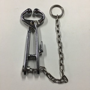 Premium Quality Reusable Stainless Steel Cattle Bull <b>Nose</b> Holder with Chain Veterinary Livestock Restraint Tool Farm Use Tegra - Product Image 4