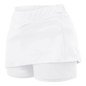 Women's Pink Asymmetrical Sport <b>Skirt</b> <b>With</b> Built-In Shorts <b>Elastic</b> <b>Waist</b> Breathable Polyester Mini Length Summer Wear - Product Image 4