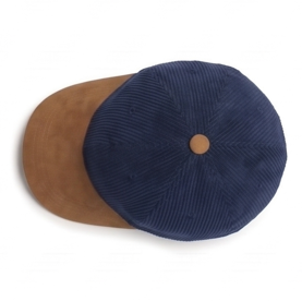 Gorra de Béisbol Unisex de Pana Azul Marino con Visera de Gamuza Marrón, Estilo Casual para Adultos, Apta para las Cuatro Estaciones - Product Image 5