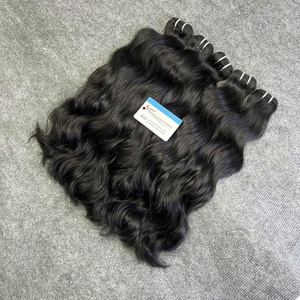 Cheveux vierges vietnamiens, cheveux humains naturels ondulés, trame de cheveux disponible, cheveux vierges de haute qualité, lot de cheveux disponible, grande quantité en stock - Product Image 6