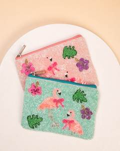 Handmade Luxury Cotton Seed <b>Beaded</b> Coin Purse with Beautiful Embroidery Customizable Design Pop Color for Outfit Thank You Gift - Product Image 2
