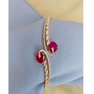 Stunning Designer Premium Quality AD Stones Gold Finish Bracelet for Women Girls AD Stones Zircon <b>Charm</b> Bracelet For Women - Product Image 2