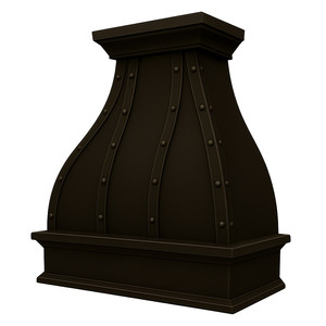Campana Extractora de Cobre con Acabado Negro Personalizada de Alta Demanda, Chimenea Decorativa para Chimenea Exterior y Leña - Product Image 1