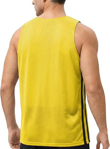 Uniformes de Baloncesto Personalizados Premium - Chaleco Sublimado Amarillo y Negro Unisex Transpirable sin Mangas - Product Image 6