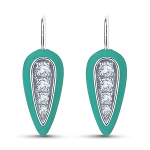 Boucles d'oreilles en forme de goutte d'eau plaquées or rose avec incrustation de diamants ronds pour femmes, bijoux classiques à porter au quotidien - Product Image 3