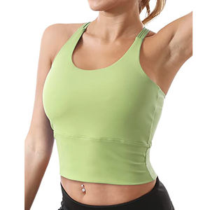 Débardeur de sport grande taille pour femme, nouveau design, en coton/fibre de bambou, motif uni décontracté pour tenue active – Offre spéciale - Product Image 4