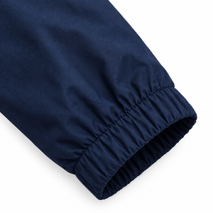 Blouson de sport décontracté léger pour homme, bleu marine et turquoise, à blocs de couleur, col montant, fermeture éclair intégrale, idéal pour l'extérieur et l'hiver, ODM - Product Image 4