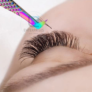 Pince à épiler pour extensions de cils en acier inoxydable de haute qualité, durable et légère, marque privée - Product Image 6