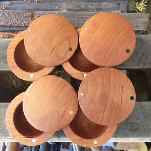 <b>Sugar</b> Christmas Natural Finishing Wood Round <b>Sugar</b> Boxes <b>Canisters</b> Large Kitchen Counter Coffee <b>Sugar</b> <b>Canister</b> Flour and kitchen - Product Image 1