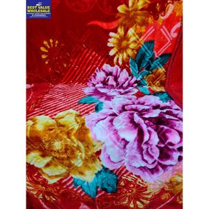 Luxury 1.5 KG Polyester Mink Blanket Soft Warm Winter Floral Knitted Single <b>Bed</b> Blanket for Home & Hotel Use - Product Image 3