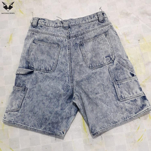 Hecho en Pakistán con precio razonable, totalmente personalizado, estilo único, pantalones cortos de mezclilla rectos para uso urbano. - Product Image 3