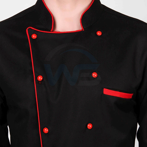 เสื้อเชฟผู้ชายแบบสั่งทำ WASI SPORTS ชุดยูนิฟอร์มครัวมืออาชีพ ผ้าแคนวาส แขนยาว เสื้อแจ็คเก็ตทำอาหารสำหรับพนักงานร้านอาหารและโรงแรม - Product Image 5