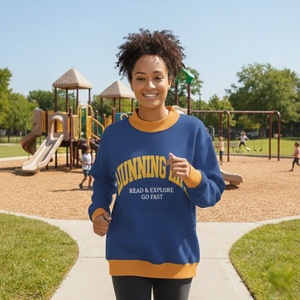 Sudadera OEM Oversize con Estampado Frontal y Cuello Alto para Mujer, de Algodón Suave y Felpa, Cálida para Otoño e Invierno, Estilo Casual Diario y Urbano - Product Image 4