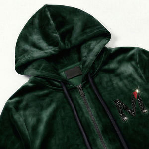 Conjunto Deportivo Casual de Lujo para Hombre, Personalizado, con Estampado de Terciopelo, Sudadera con Cremallera y Pantalones Jogger, Maluza SupremeVelvet X - Product Image 5