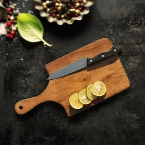 Tabla de Cortar de Bambú Resistente y de Estilo Simple, Tabla de Cortar de Madera de Acacia para Cocina, para Carne, Queso, Pan, Verduras y Frutas - Product Image 6