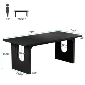 Scrivania amministrativa pratica e spaziosa, scrivania per computer, tavolino da caffè - Product Image 6