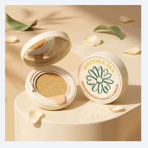 korean cushion <b>foundation</b> Brukesia K-Beauty Skin Enhancer <b>Compact</b> Cushion Glow 1.5 Light Rosy Made in Korea - Product Image 2