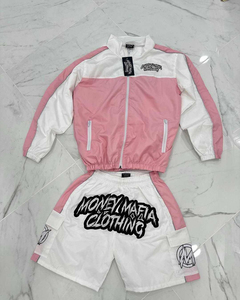 Ensemble survêtement streetwear 2 pièces personnalisé pour homme : coupe-vent court et pantalon cargo zippé en nylon et polyester – Vente en gros, OEM - Product Image 3