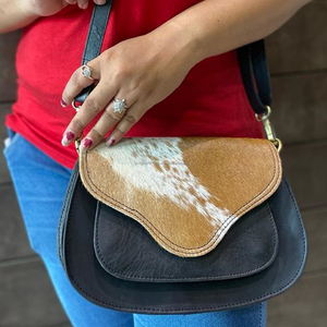 Sac à main en fourrure de vachette naturelle sac à bandoulière en cuir occidental sac à main polyvalent sac à main en cuir véritable de haute qualité pour femmes - Product Image 3