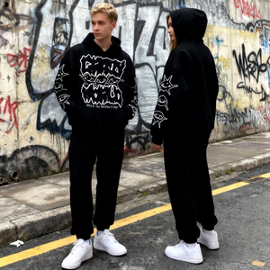 Hoodie Homme Coupe Boxy Courte Personnalisable avec Logo, en Molleton Lourd 400-500 g/m², Style Vintage French Terry, Coupe Oversize Boxy, Effet Délavé Y2K - Product Image 3