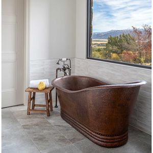 Bañera de Cobre Martillado Premium, Bañera Independiente de Lujo para Relajación en el Hogar u Hotel - Product Image 2
