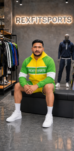 ชุดแจ็คเก็ตและกางเกงขาสั้นกันลมไนลอนสีเขียวเหลืองแบบกำหนดเอง REXFIT SPORTS 2026 แบรนด์ส่วนตัว เสื้อผ้าสตรีทแวร์ ชุดกีฬา เสื้อผ้าสตรีทแวร์สำหรับทุกเพศ - Product Image 5