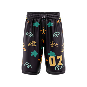 Custom 100% Polyester Basketball Shorts <b>Heat</b> Transfer Printed Plus Size Breathable Quick Dry Anti Bacterial Eco friendly - Product Image 1