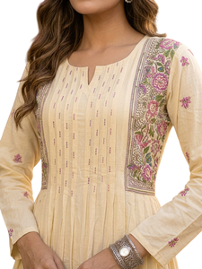 Robe Jalabiya Arabe Élégante pour Femme avec Broderie Florale – Kaftan Maxi Modeste à Manches Longues pour le Ramadan et l'Aïd - Product Image 2