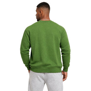 Sudadera Oversize Verde Personalizada para Hombre con Estampado de Letras de Pedrería “Hijo de Dios” Casual Cuello Redondo Estilo Urbano - Product Image 4