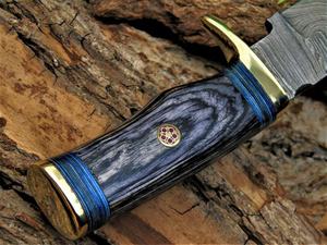 Cuchillo de Caza de Acero de Damasco Hecho a Mano de Grado OEM DIY con Funda de Cuero, Personalizable, para Supervivencia al Aire Libre y Camping, Cuchillo de Hoja Fija - Product Image 5