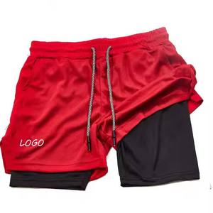 Shorts de sport OEM pour hommes grandes tailles, tricotés, séchage rapide, décontractés, taille haute, élastiques, respirants, style cargo - Product Image 1