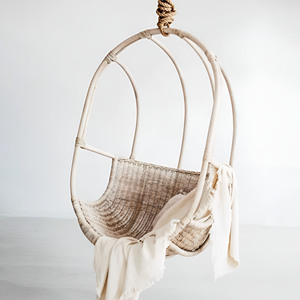 Silla colgante de ratán hecha a mano, columpio doble para exteriores, muebles para patio y jardín. - Product Image 6