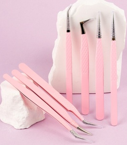 Wholesale Fiber Tip Volume 45 90 Degree <b>Eyelash</b> Tweezers High Quality Tweezer White <b>Eyelashes</b> <b>Extension</b> Tweezers - Product Image 6