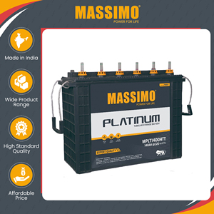 Bulk Supplier of Superior Quality MASSIMO 12V 140AH 12V <b>Tall</b> Tubular Battery for Inverter, Solar and Home Applications Use - Product Image 2
