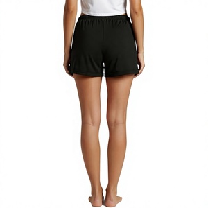 Ever Glow Lightweight Breathable Fur Trim Bow Flowers Tassel Button Women's <b>Shorts</b> Elastic Waistband Side-seam Pockets - Product Image 5