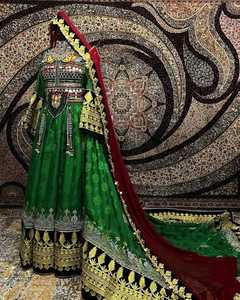 Robe de mariée afghane, tenue de mariage traditionnelle afghane, robe de mariée de luxe brodée à la main, design personnalisé, vente en gros, robes décontractées - Product Image 3