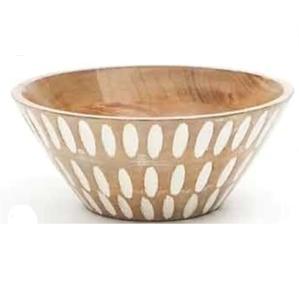 Tazón de madera para ensalada con acabado esmaltado, tamaño personalizado, para el hogar, festivales, días festivos, para servir dulces, a un precio económico. - Product Image 2