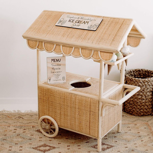 Stand de marché en rotin de qualité supérieure, stand de jeu d'imitation pour enfants, stand de supermarché - Product Image 4