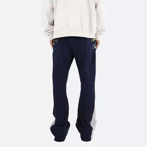 Pantalon de survêtement streetwear personnalisé, coupe évasée style hip-hop, 100% coton, ample, pour homme - Product Image 6