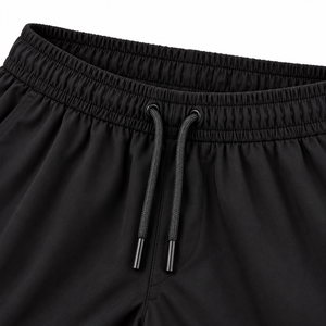 Pantalones Cortos Deportivos Negros Personalizados para Hombre, Pantalones Cortos Deportivos para Gimnasio, Entrenamiento, con Cordón Ajustable en la Cintura Elástica, Fabricante OEM ODM - Product Image 3