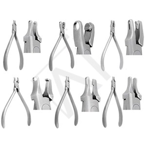 Accuram Orthodontic Aligner <b>Plier</b> <b>Set</b> 6pcs Dental Clear Aligner Adjustment Tools Hole Punch Tear Drop Distal End Cutters - Product Image 1