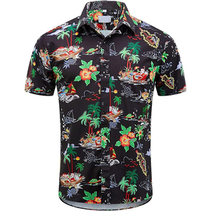 เสื้อเชิ้ตฮาวายผ้าซาตินสำหรับผู้ชายแบบสั่งทำพิเศษ ผ้าฝ้ายโพลีเอสเตอร์ 100% แขนสั้น ใส่สบายๆ ในฤดูร้อน เหมาะสำหรับวันหยุดพักผ่อนริมชายหาด ป้องกันรอยยับ เป็นมิตรกับสิ่งแวดล้อม - Product Image 5