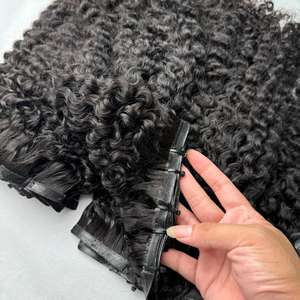 Clip bouclé birman non traité dans des extensions de cheveux bouclés sans enchevêtrement de couleur naturelle non chimique - Product Image 1