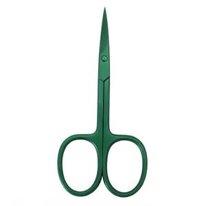 Green Nail Scissors Stainless Steel Sharp Straight Blade Round Handle Right-Handed Durable <b>Cuticle</b> <b>Tool</b> for Adults - Product Image 1