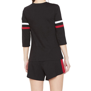OEM New Arrival Summer 2 Piece T Shirt & Shorts <b>Twin</b> <b>Set</b> Women Breathable Solid Color Ladies Summer <b>Twin</b> <b>Sets</b> - Product Image 4